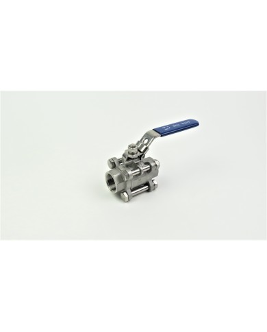 ZAWÓR KULOWY 3-CZĘŚCIOWY GG 1/2" NIERDZEWNY GAT. 316