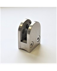 UCHWYT DO SZKŁA NIERDZEWNY 40X50 NA RURĘ POLER 304