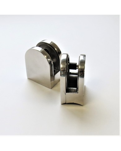 UCHWYT DO SZKŁA NIERDZEWNY 40X50 NA RURĘ POLER 304