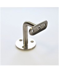 WSPORNIK PORĘCZY "L" SZLIF Z BLASZKĄ MONTAŻOWĄ NA RURĘ 42,4X2 Z OTW. 304