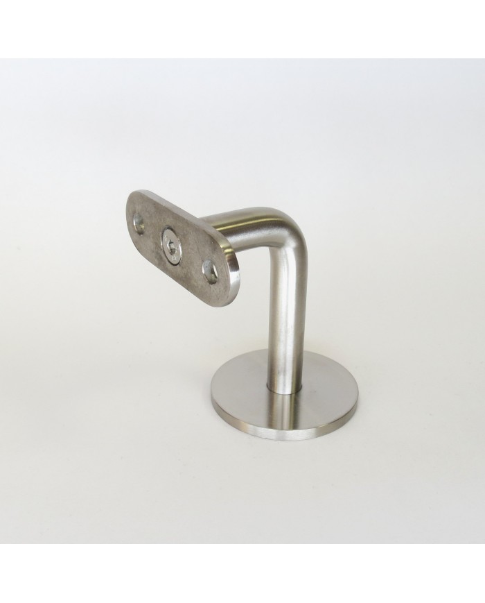 WSPORNIK PORĘCZY "L" SZLIF Z BLASZKĄ MONTAŻOWĄ NA PROFIL GAT. 304