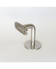 WSPORNIK PORĘCZY "L" SZLIF Z BLASZKĄ MONTAŻOWĄ NA RURĘ 42,4X2 GAT. 304