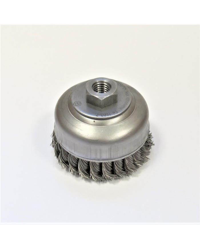 SZCZOTKA DRUCIANA NIERDZEWNA DOCZOŁOWA SPLATANA FI65 M14