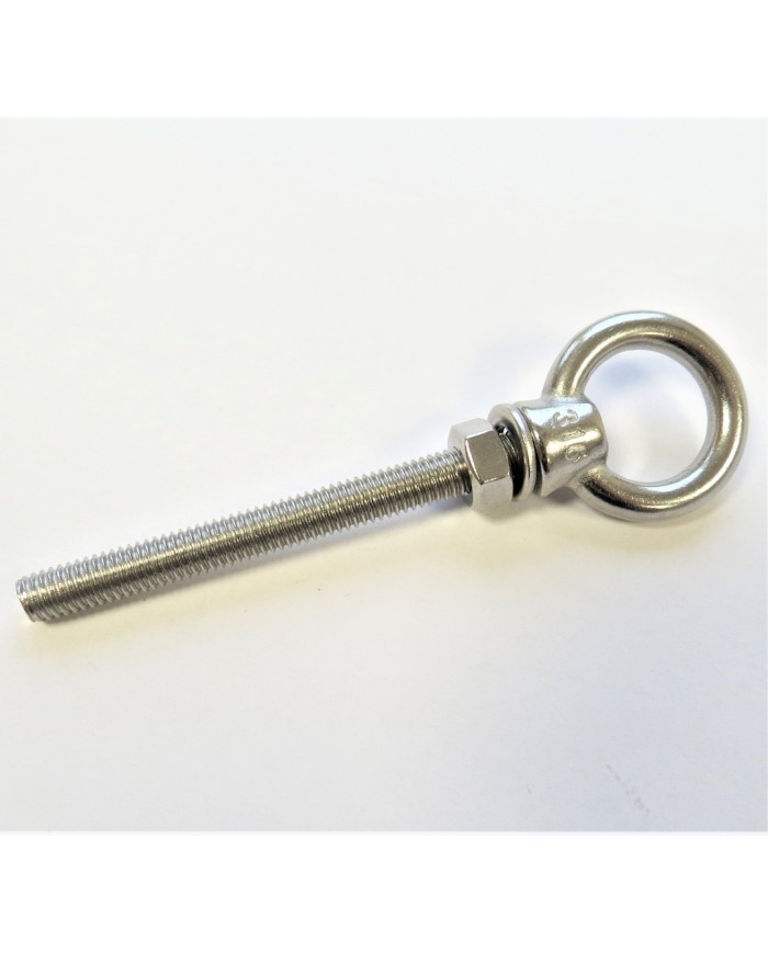 ŚRUBA OCZKOWA Z NAKRĘTKĄ I PODKŁADKĄ DIN 8267 M6X87 A4