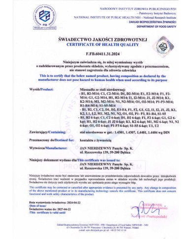 MIESZADŁO ZE STALI NIERDZEWNEJ - KOLUSZKA POLER FI 218MM