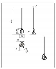 MIESZADŁO ZE STALI NIERDZEWNEJ SPIRALNE Z PŁASKOWNIKA FI 82MM M14