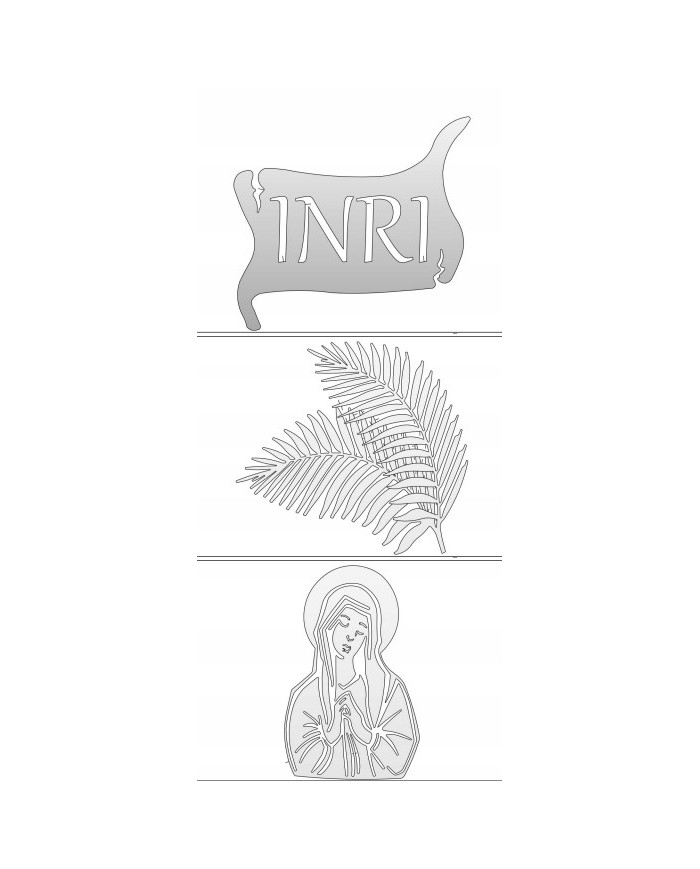 DEKORACJA NAGROBNA "MARYJA-2" 297,8X188,8MM