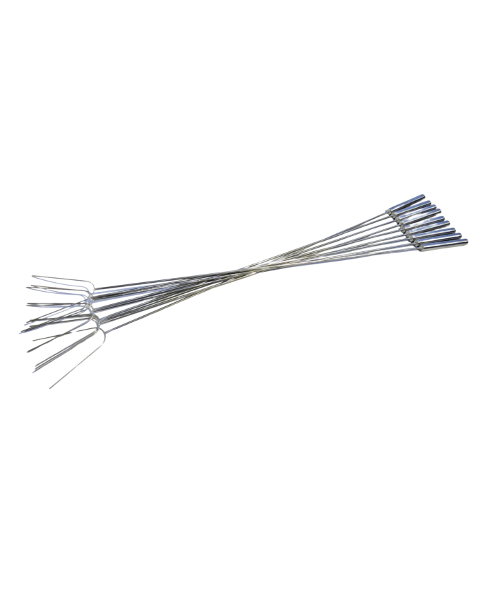 KIJEK DO KIEŁBASEK - WIDEŁKA POTRÓJNA KARBOWANA 10szt