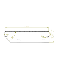 STOPIEŃ TŁOCZONY 800X260 STAL NIERDZEWNA INOX