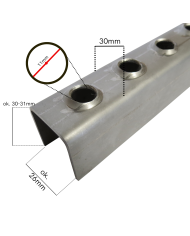 STOPIEŃ DRABINY TREP SZCZEBEL 40CM STAL NIERDZEWNA