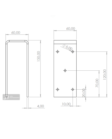 UCHWYT MOCOWANIA PODSTAWA SŁUPA STAL NIERDZEWNA
