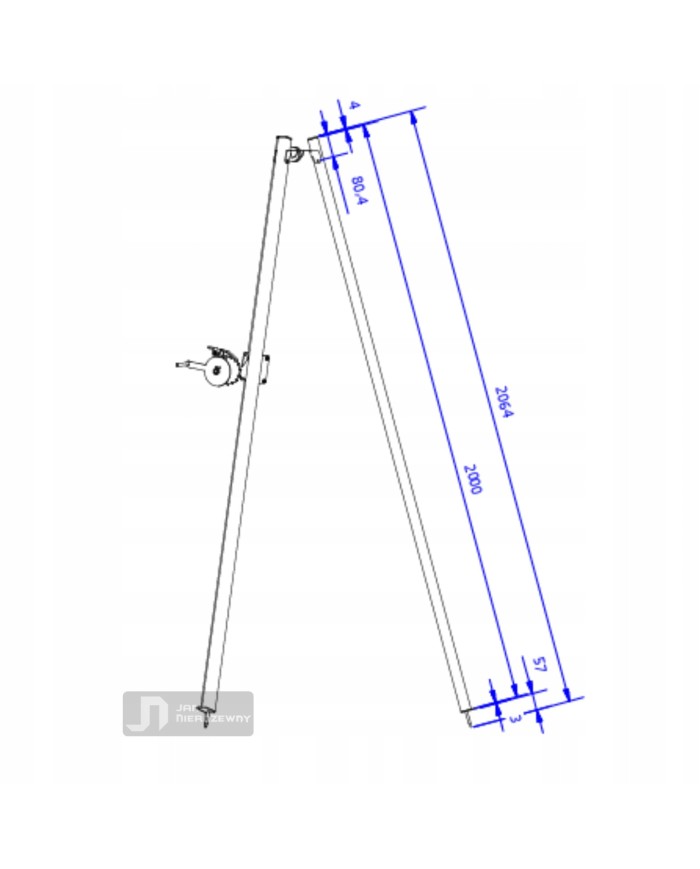 TRÓJNÓG DO GRILLA WYS. 2064MM