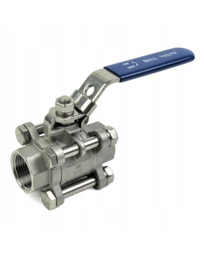 ZAWÓR NIERDZEWNY  KULOWY 3-CZĘŚCIOWY GG 3/8"  GAT. 316