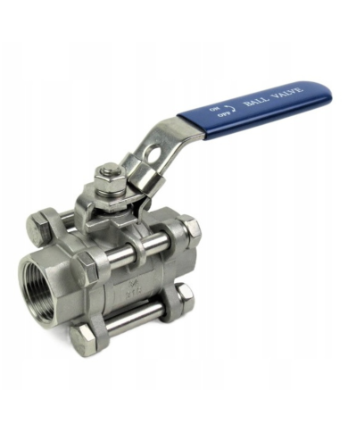 ZAWÓR NIERDZEWNY  KULOWY 3-CZĘŚCIOWY GG 1 1/4" GAT. 316