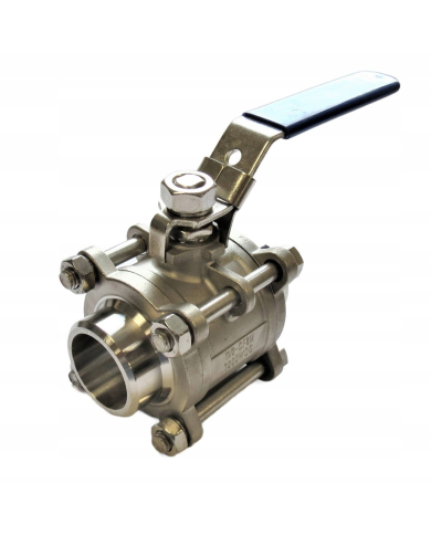 ZAWÓR NIERDZEWNY  KULOWY 3-CZĘŚCIOWY SS 2 1/2" GAT. 316