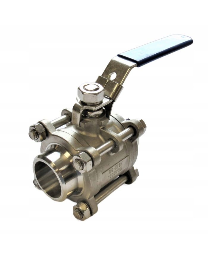 ZAWÓR NIERDZEWNY  KULOWY 3-CZĘŚCIOWY SS 2 1/2" GAT. 316