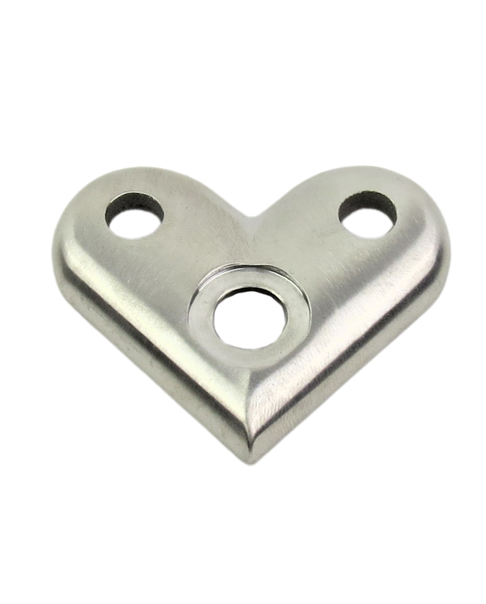 BLASZKA MONTAŻOWA NIERDZEWNA NAROŻNA 90° SZLIF POD RURĘ 42,4X2 304